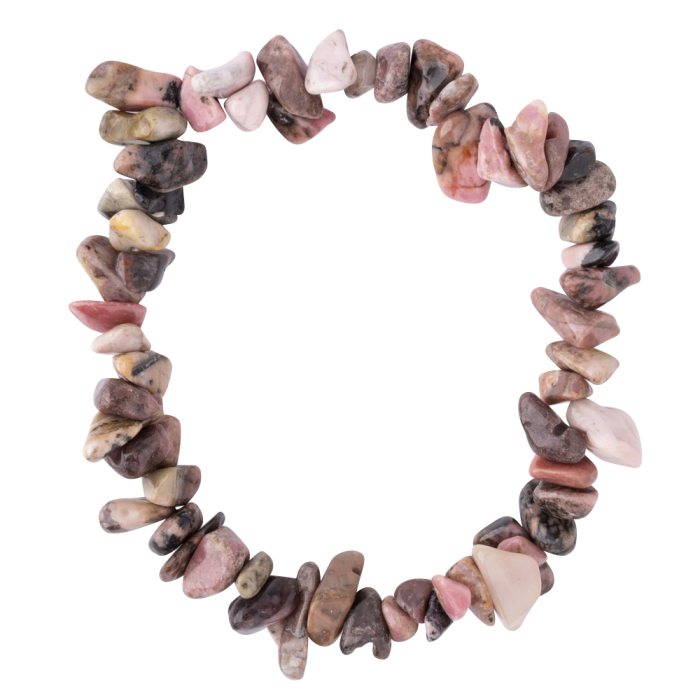 Rhodonite chip bracelet