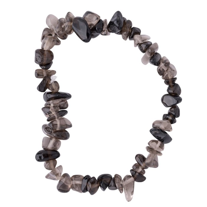 Smoky quartz chip bracelet
