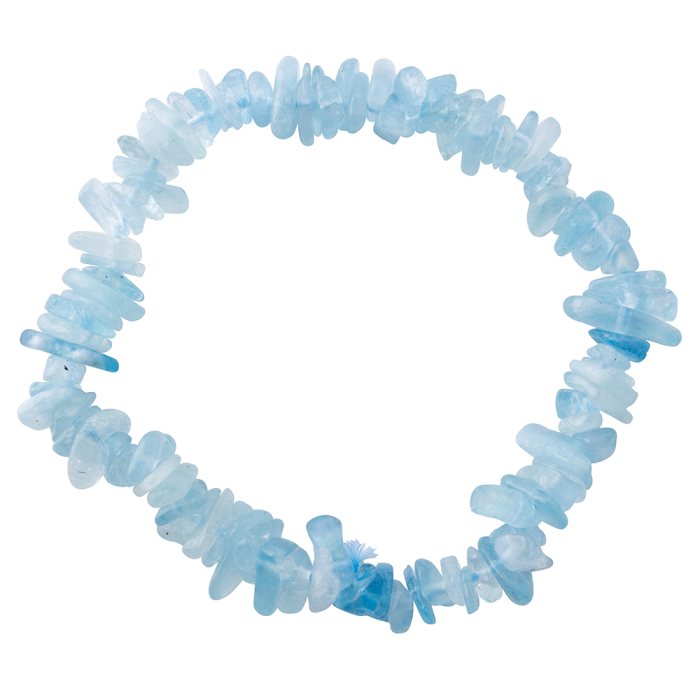Aquamarine chip bracelet