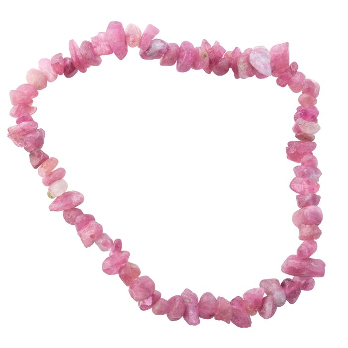 Pink tourmaline chip bracelet