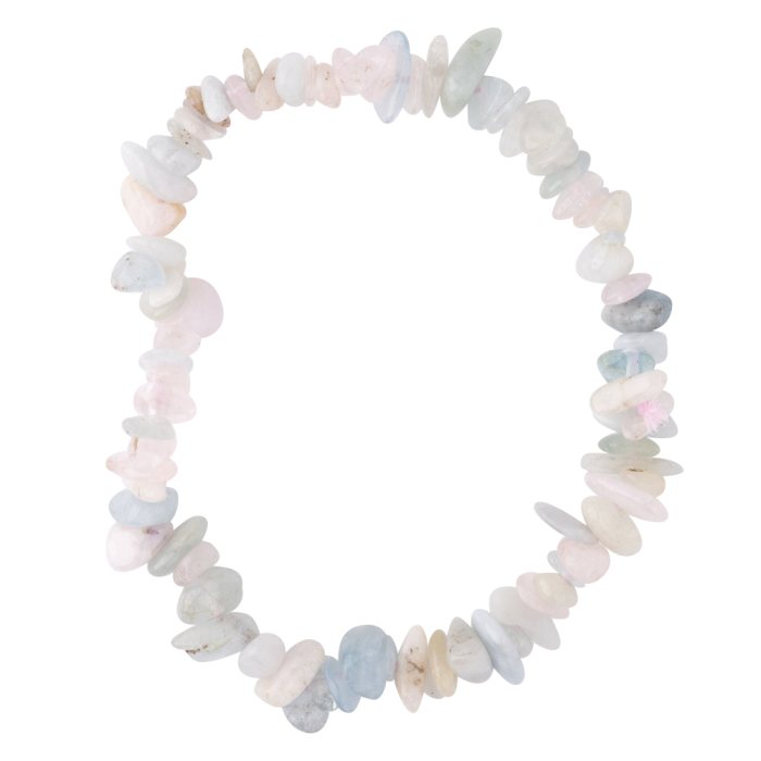 Morganite chip bracelet