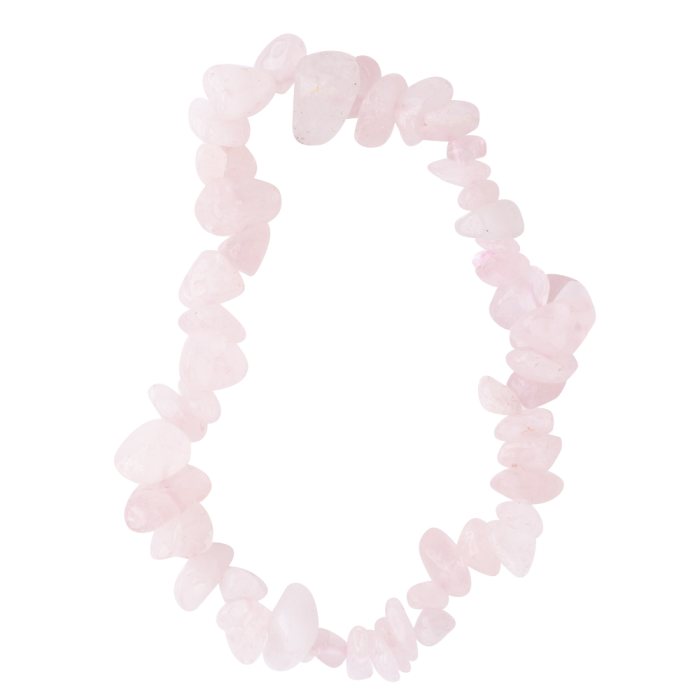 Rose quartz chip bracelet