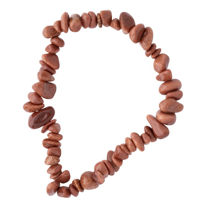 Goldstone chip bracelet