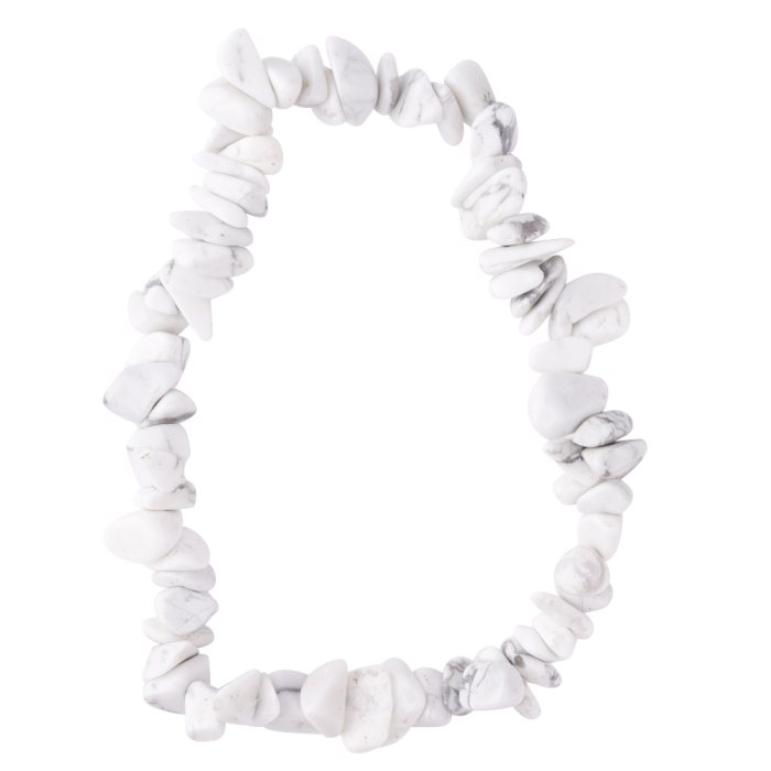 Howlite chip bracelet