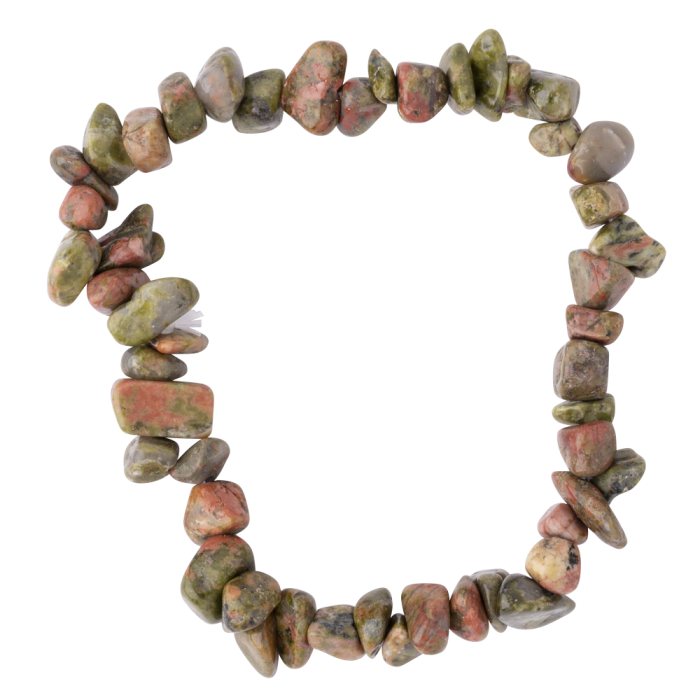 Unakite chip bracelet