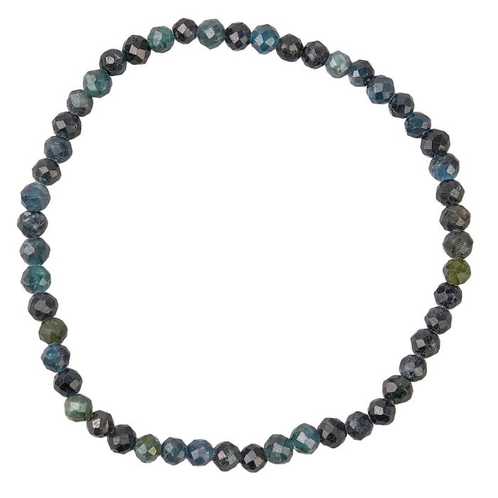 Blue tourmaline faceted bracelet