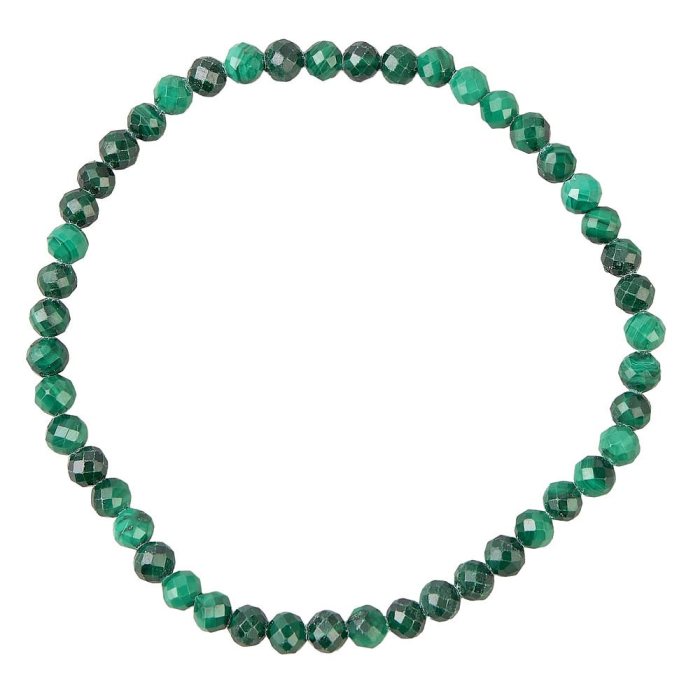 Malachite faceted bracelet