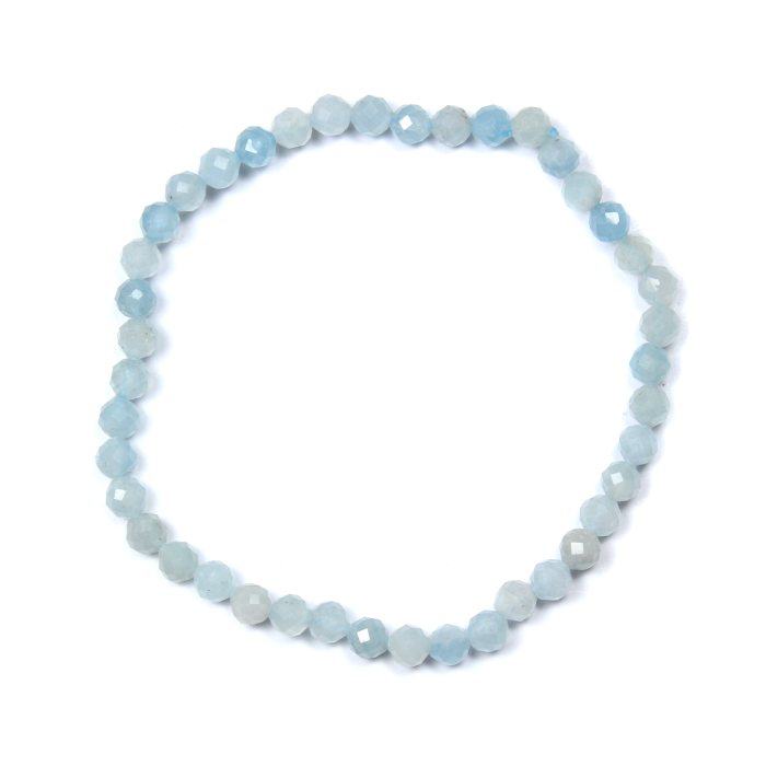 Aquamarine faceted bracelet