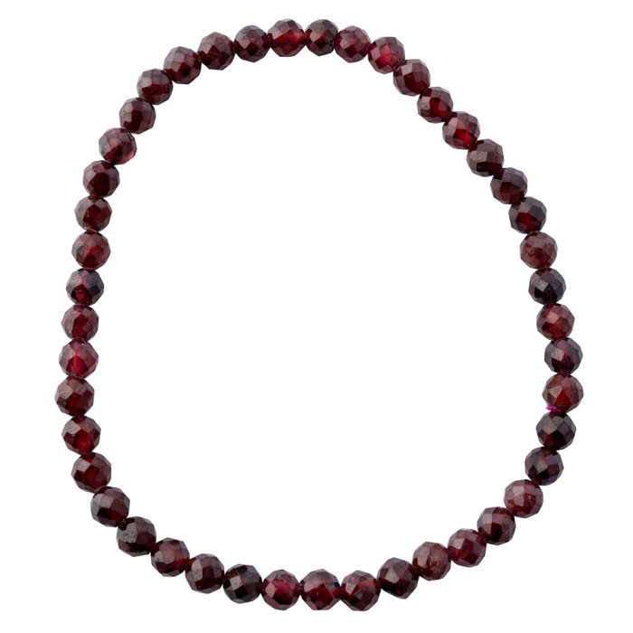 Garnet faceted bracelet