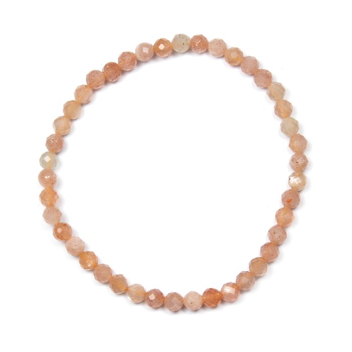 Pink moonstone faceted bracelet