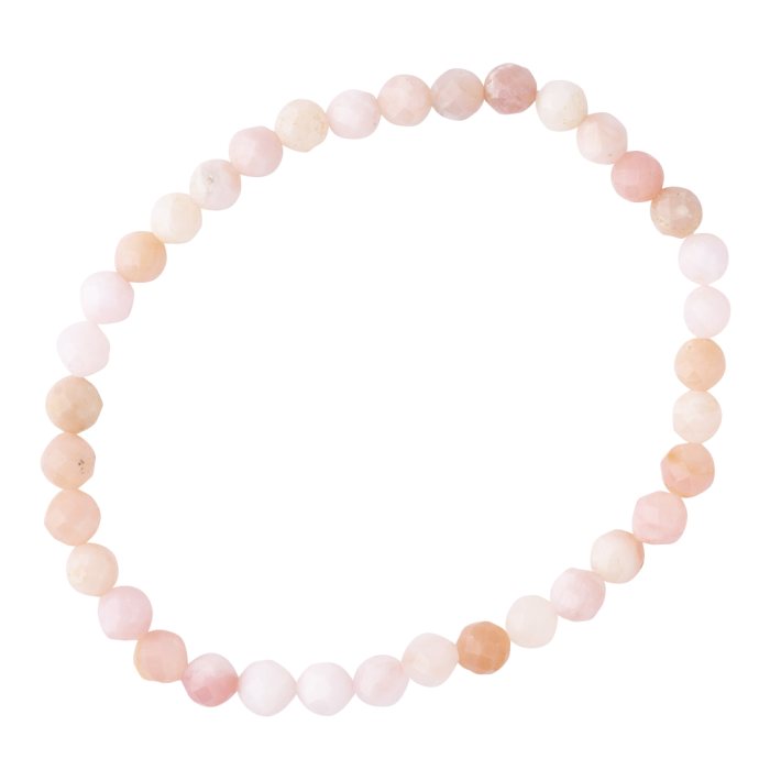 Pink opal faceted bracelet