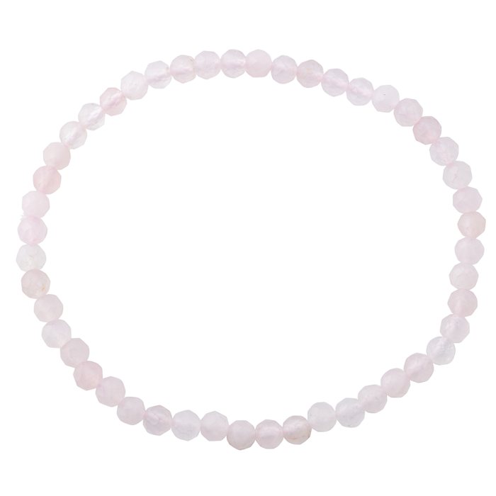 Rose quartz faceted bracelet
