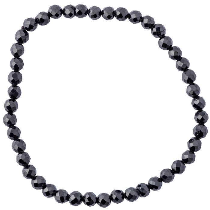 Black spinel faceted bracelet