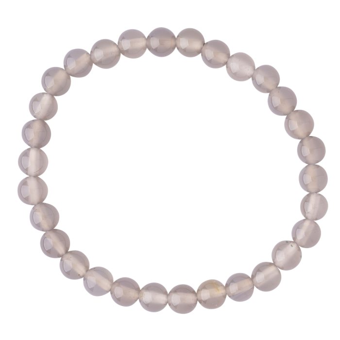 Grey Agate bead bracelet