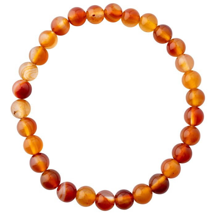 6mm Carnelian Bead Bracelet (1pc) NETT