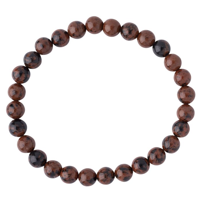 Mahogany Obsidian bead bracelet