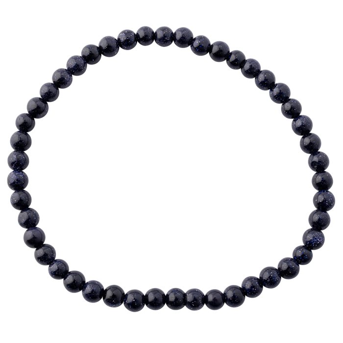 Blue Goldstone bead bracelet