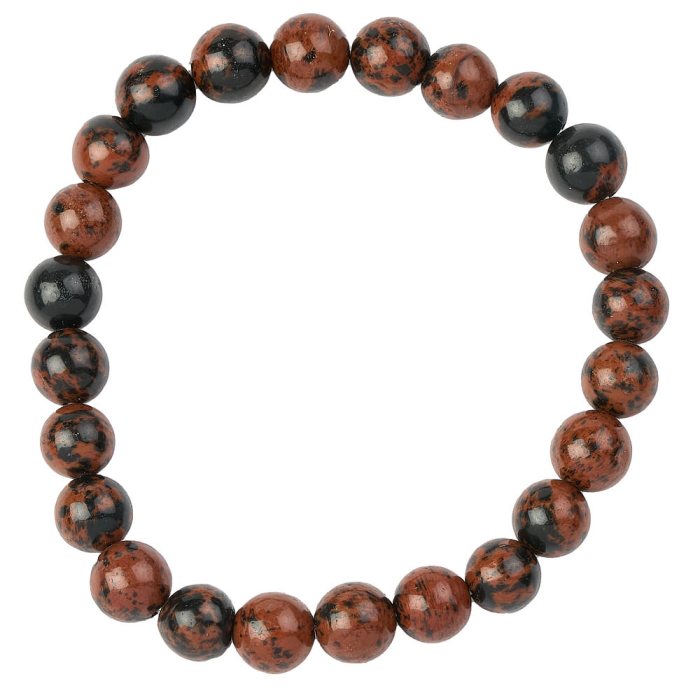 Mahogany Obsidian bead bracelet
