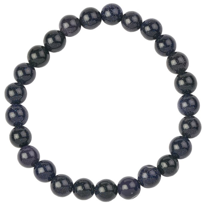 Blue Goldstone bead bracelet