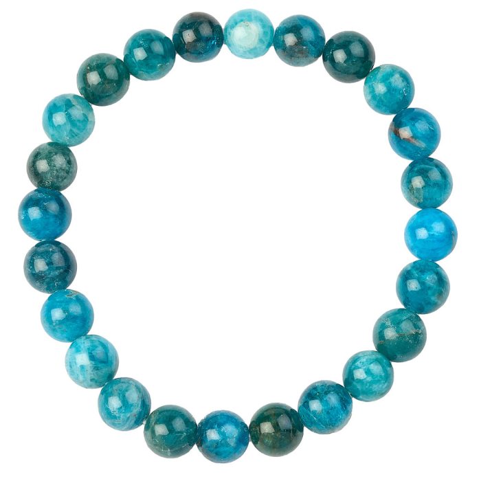 Apatite bead bracelet