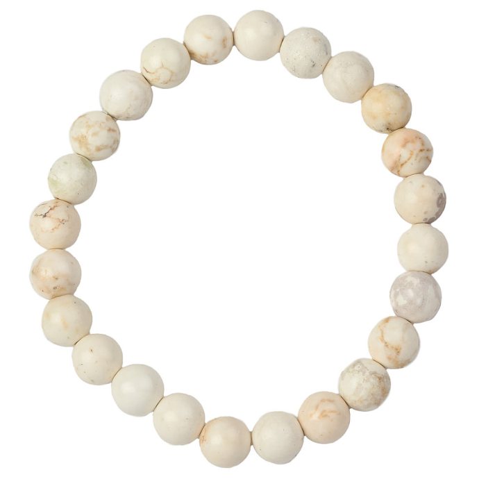 White Magnesite bead bracelet