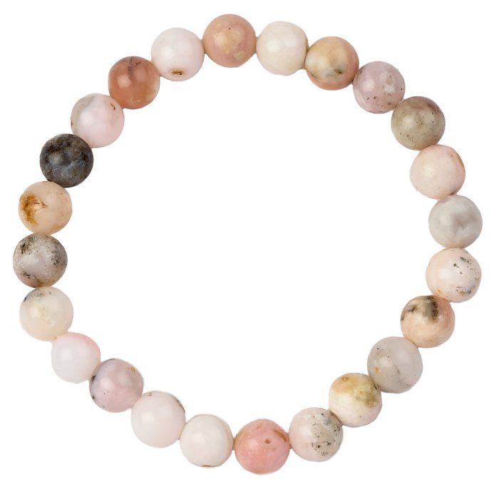 Pink Opal bead bracelet