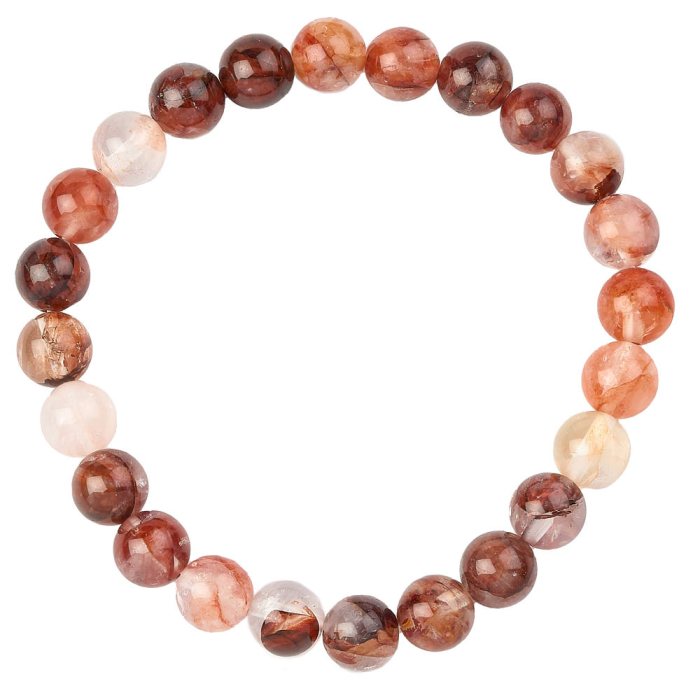 Red Hematoid Quartz bead bracelet