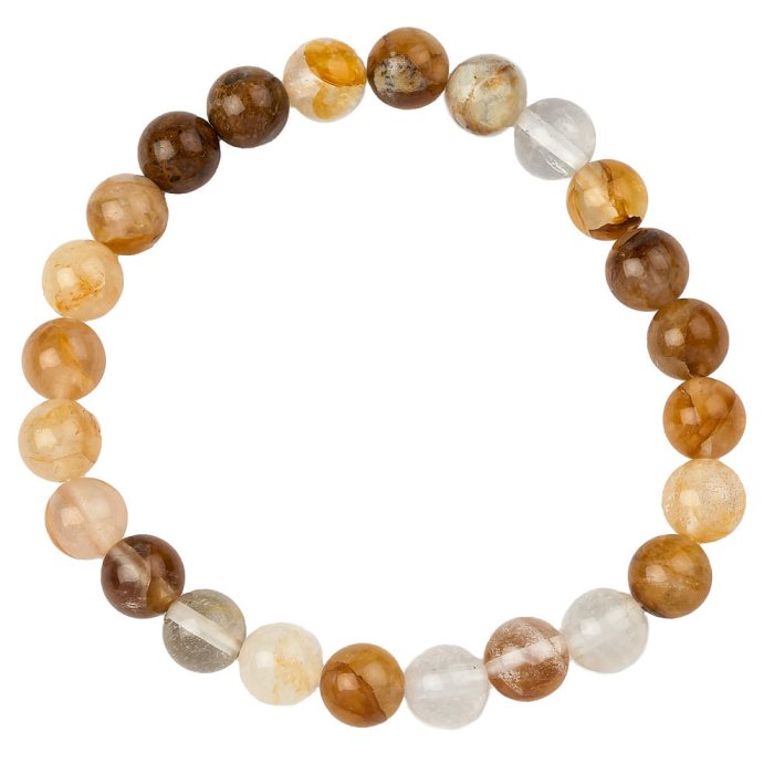 Yellow Hematoid Quartz bead bracelet