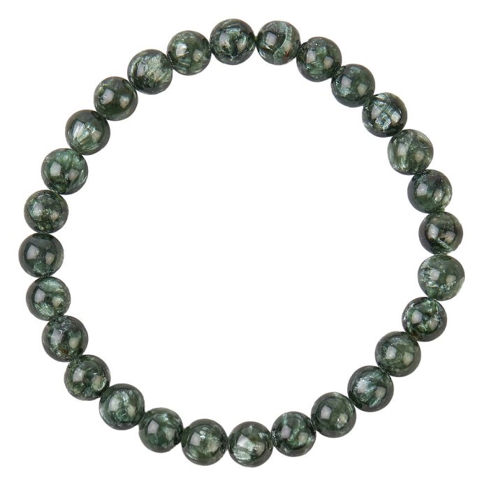Seraphinite bead bracelet