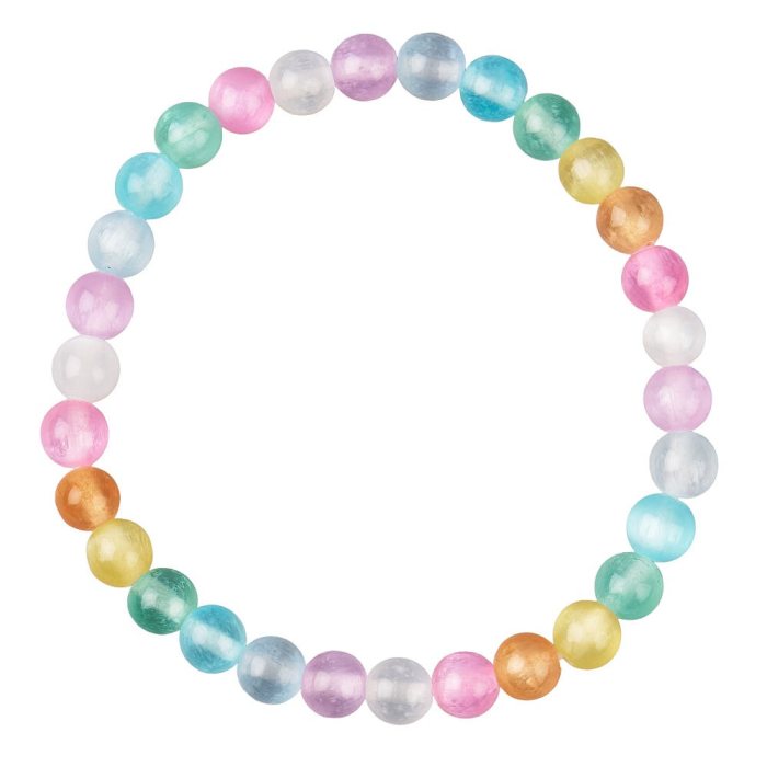 Selenite Rainbow bead bracelet