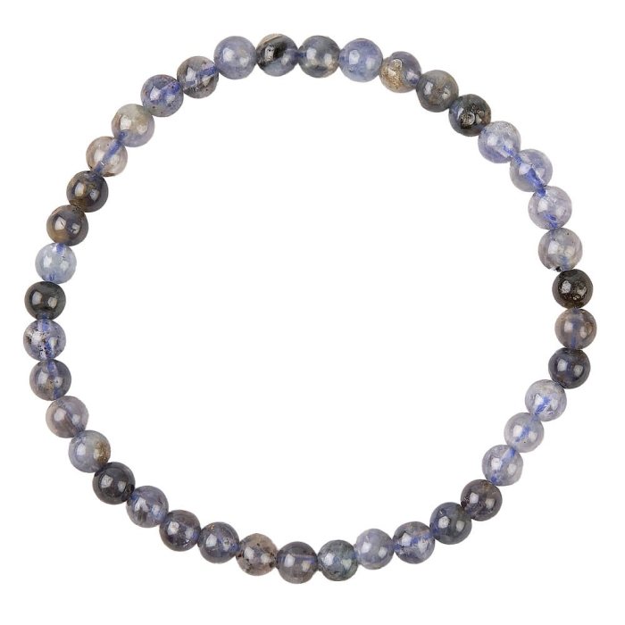 Iolite bead bracelet