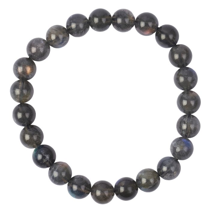 Dark Labradorite AA Grade 8mm Bead Bracelet 