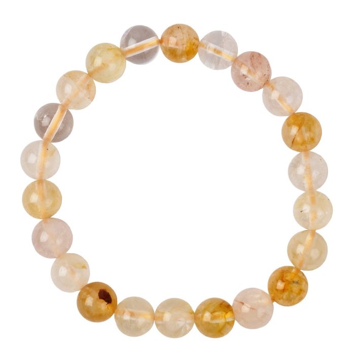Golden Healer Quartz Bead Bracelet - 8mm