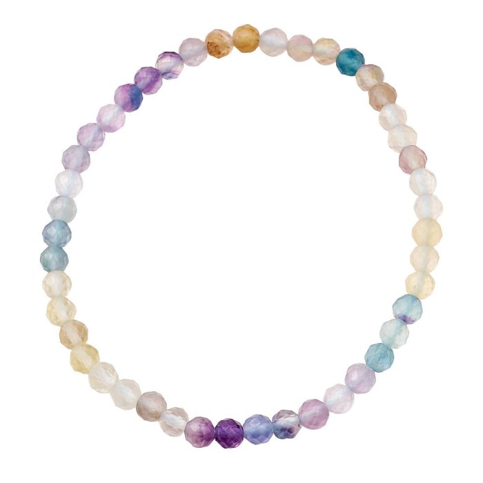 Fluorite Faceted Bead Bracelet