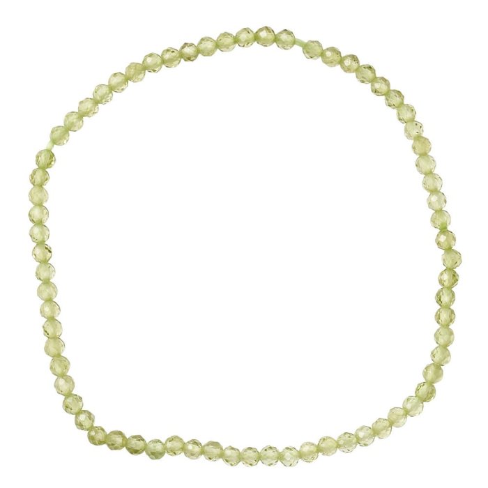 Peridot Faceted Bead Bracelet