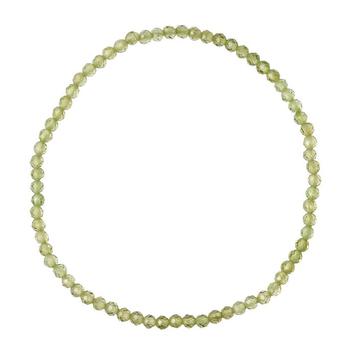 Peridot Faceted Bead Bracelet