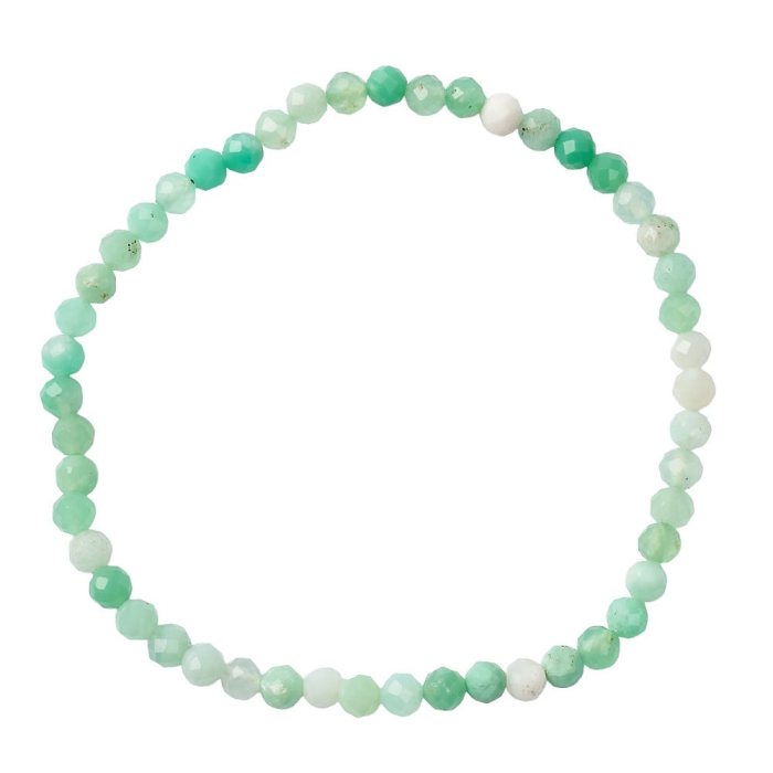 Chrysoprase 4mm Faceted Bead Bracelet