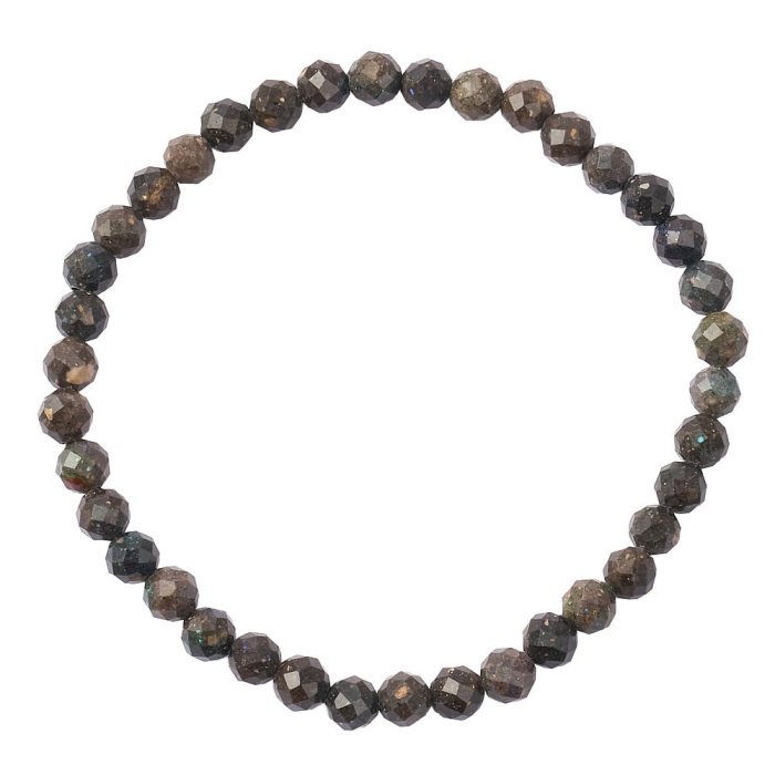 Black Opal Faceted Bead Bracelet