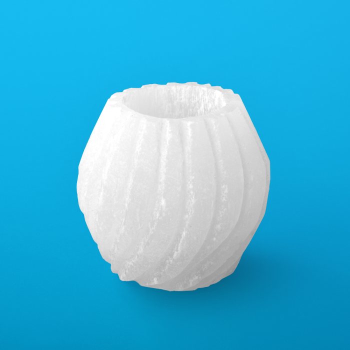 Selenite White Spiral Tealight Holder