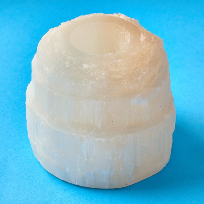 Selenite Mountain Style Tealight Holder
