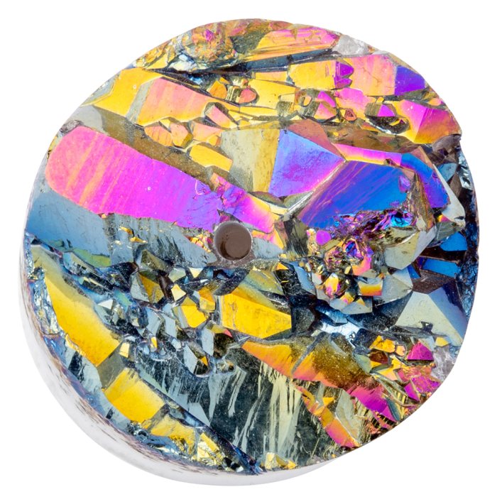 Incense Holder Amethyst Druze Rainbow Aura