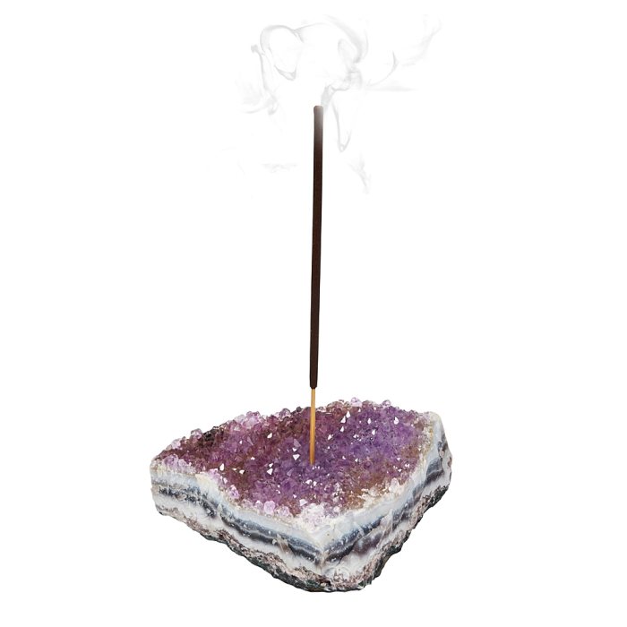 Deluxe Amethyst Druze Incense Holder