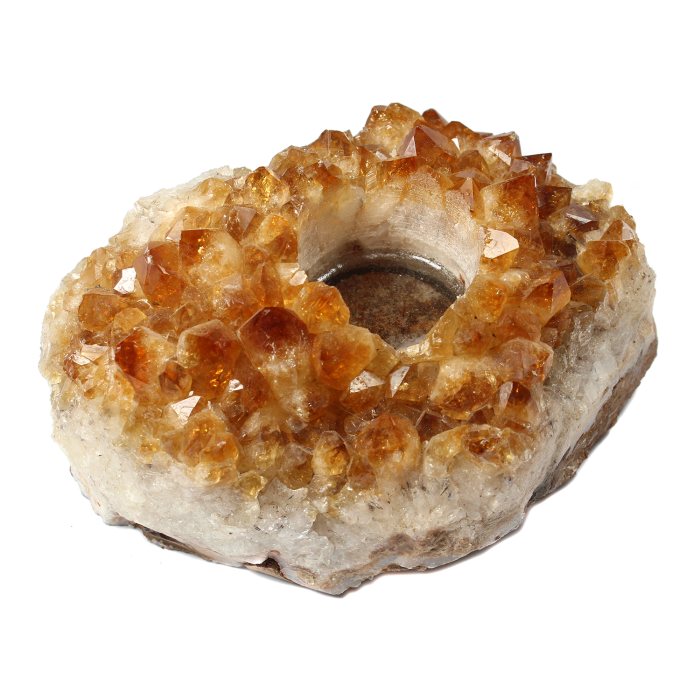 Citrine Heat Treated Cluster Tealight Holder