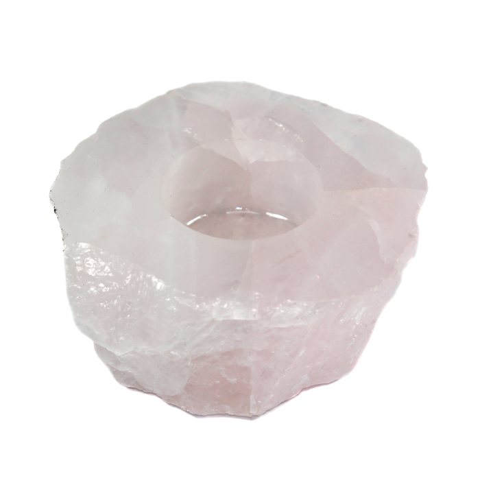 Rose Quartz Slab Tealight holder