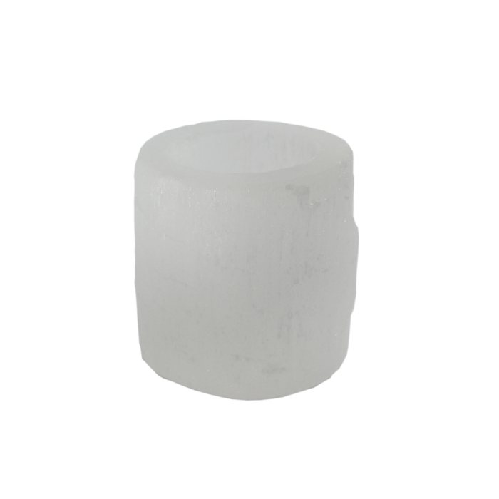 Selenite Cylinder Tealight Holder