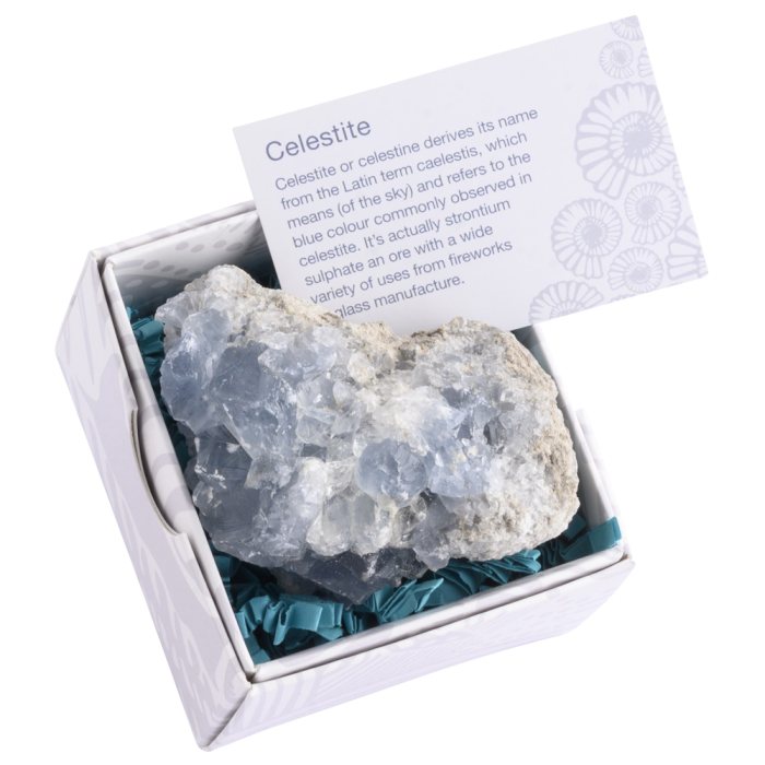 Gift Boxed Celestite Crystal Cluster