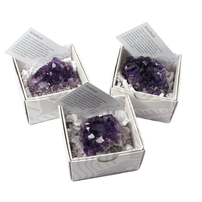 Gift Boxed Amethyst Crystal Cluster
