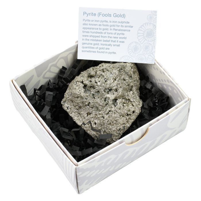 Pyrite Chispa Rough in Gift Box with ID Card
