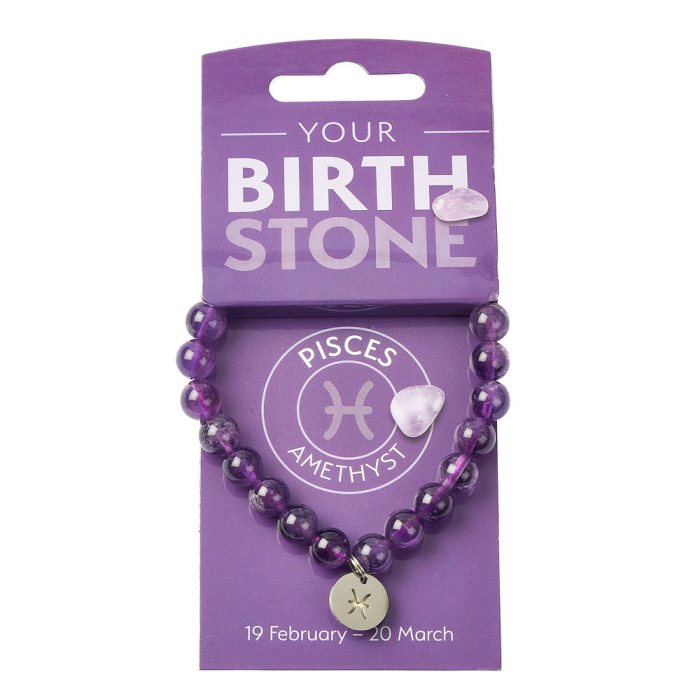 Birthstone Bracelet - Pisces - Amethyst