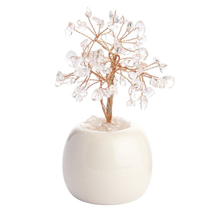 Quartz Gem Tree in Flowerpot